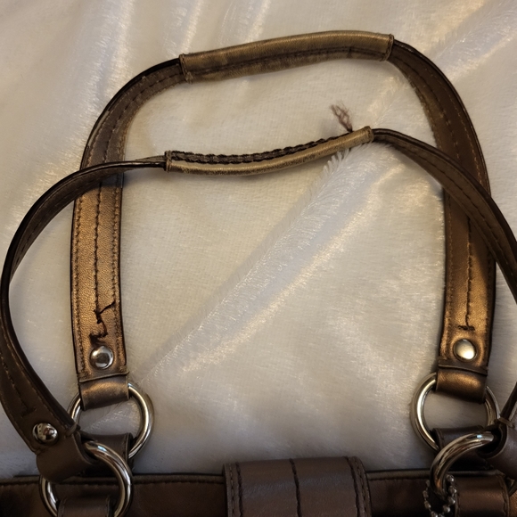 Coach - Vintage Gold with Purple Lining, 9x15x4 - Picture 3 of 11